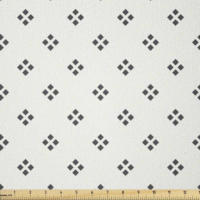 Tissu à motif géométrique à l'arrière-plan gris pâle, image géométrique moderne avec pois, l 36 po x L 360 po