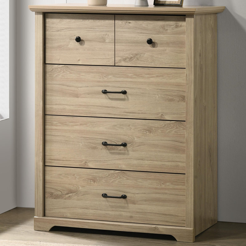 Commode 4 tiroirs, Chêne clair