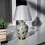 Genna 62cm Modern Ceramic Table Lamp | Textured Base with Cotton Shade Warm Ambient Lighting for Bedroom or Living Room