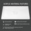 Base de douche en acrylique l 60 po x P 32 po avec seuil simple pour installation en alcôve avec drain central-104621390