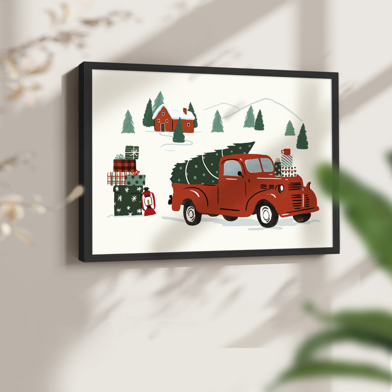 Going to Grandmas Collection A - Reproduction encadrée - Restickable, H 11 po x l 14 po, Noir