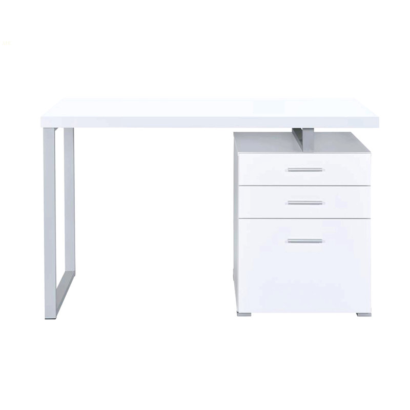 Bureau d'écriture avec 3 tiroirs en blanc