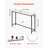 Marble Console Table Modern Narrow Long Console Table with Power Outlet