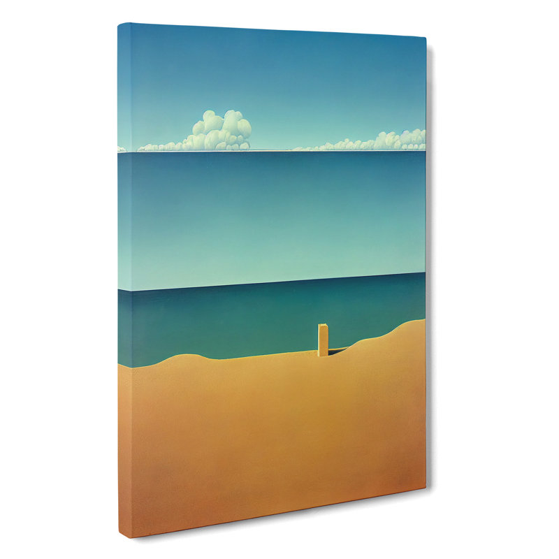 Lonely Beach Abstract - Wrapped Canvas, 60cm H x 40cm W x 3cm D