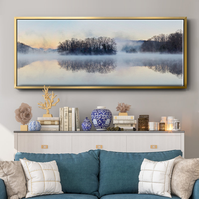 Scène sur l'eau - toile encadrée