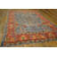 1880s Blue Pink Antique Central Asian Silk Khotan "Kashgar" Carpet 9' x 13' Rug