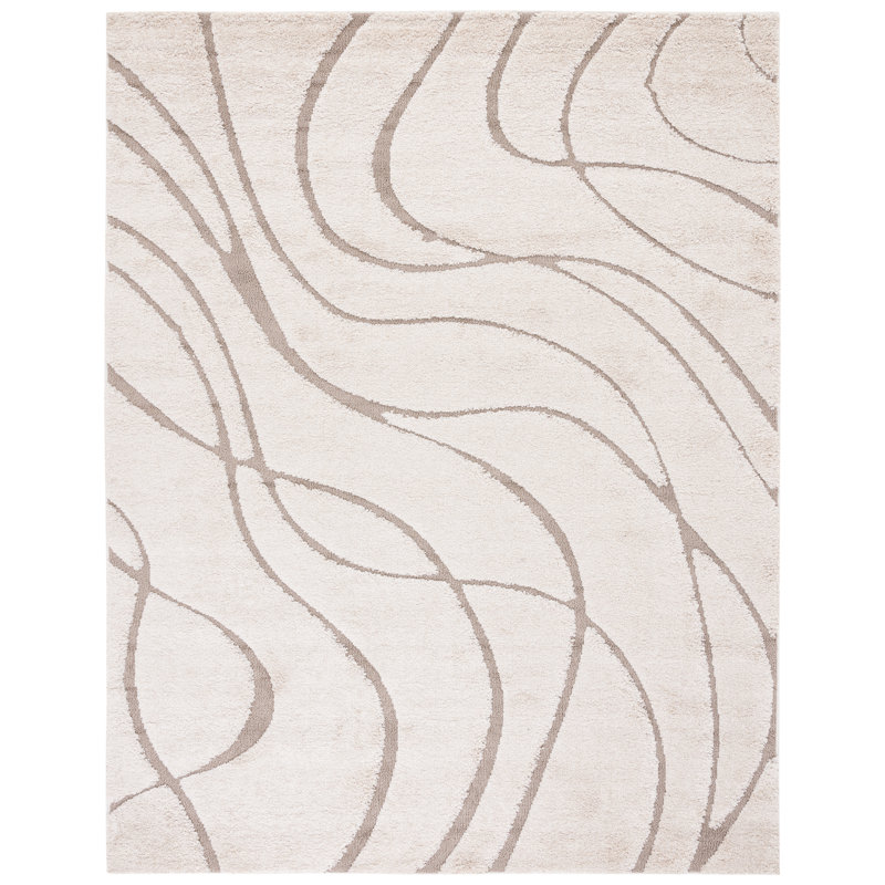 Tapis crème / beige Ashal, Rectangle 9 pi x 12 pi, Cream/Beige