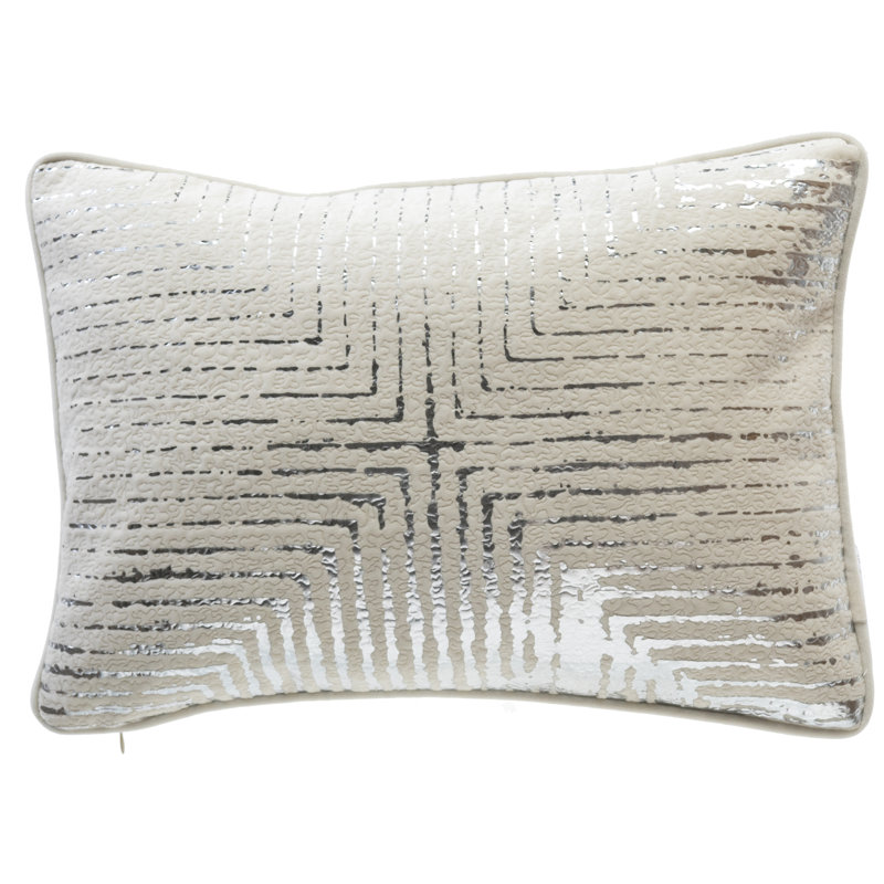 Coussin lombaire en velours abstrait