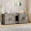 Enceinte pour lit double pour chat - 55 po Meuble en bois caché pour 2 chats avec rangement-115147618