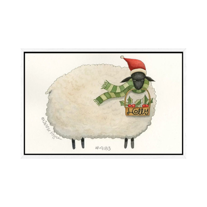 Holly For You by Teresa Kogut - Painting on Canvas, White Floater Framed, 45.72cm H x 66.04cm W x 3.81cm D