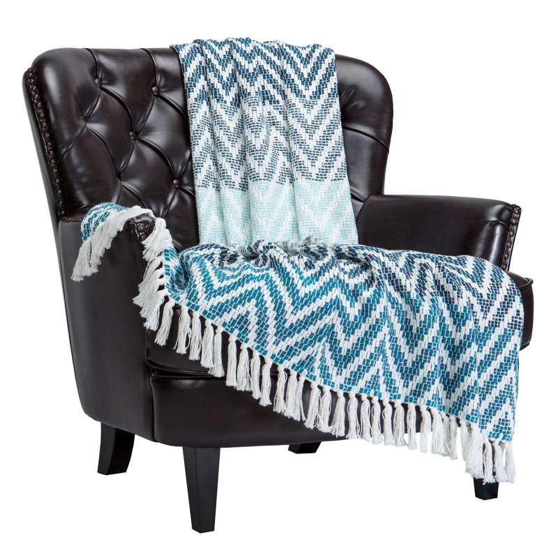 Soft Cotton Throw, Navy