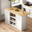 Updated Height Kitchen Island with Drop Leaf and Charge Station