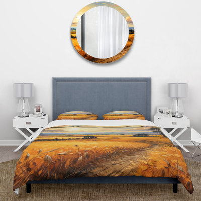 Ensemble de housse de couette Golden Fields In Us Country 1 - Romantic Landscape