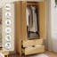 Armoire 2 portes avec 2 grands tiroirs et tringle-361103998