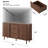 59" Sideboard Storage Cabinet With Power Outlet  And Tambour Sliding Doors, Mid Century Modern Buffet Cabinet With Drawers And Shelves, Fluted Storage Cabinet For Dining Room, Hallway, Living Room, Walnut Tall TV Stand