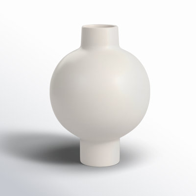 Alwalton Neutral Round Modern Ceramic Bubble Vase