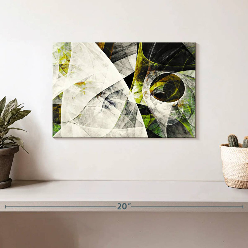 Avery Iced Lime Dynamic Abstract, 8" H x 12" W