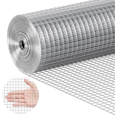 Hardware Cloth, 1/2 inch 36in x 50 ft 19 Gauge, Hot Dipped Galvanized Wire Mesh Roll, Chicken Wire Fencing, Wire Mesh for Rabbit Cages, Garden, Small Rodents