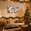 Ensemble de 3 décorations murales en forme de flocons de neige en bois de Noël-1177267330