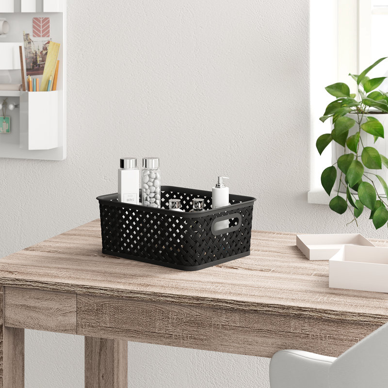Panier en osier, H 8,66 po x l 11,42 po x p 13,78 po, Gris