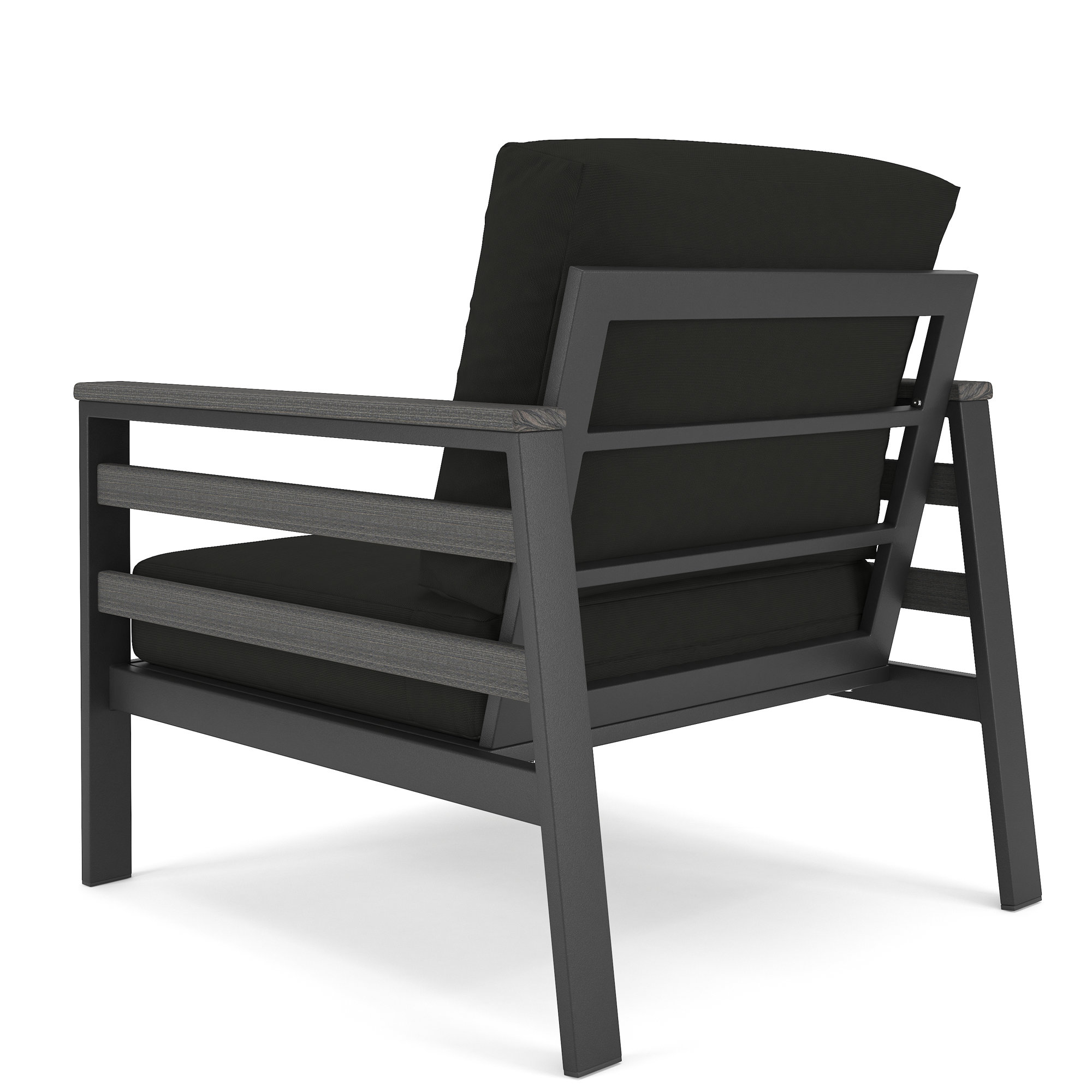 Townsend Patio Chair with Sunbrella® Cushions, Canvas Black Sunbrella® Canvas, Dark Gray