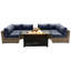 Ensemble de conversation pour 4 personnes avec foyer et coussins Sunbrella Lsi-63092787