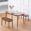 Ensemble de table de salle à manger rectangulaire en bois massif pour 4 personnes avec banc Rowley-91296946