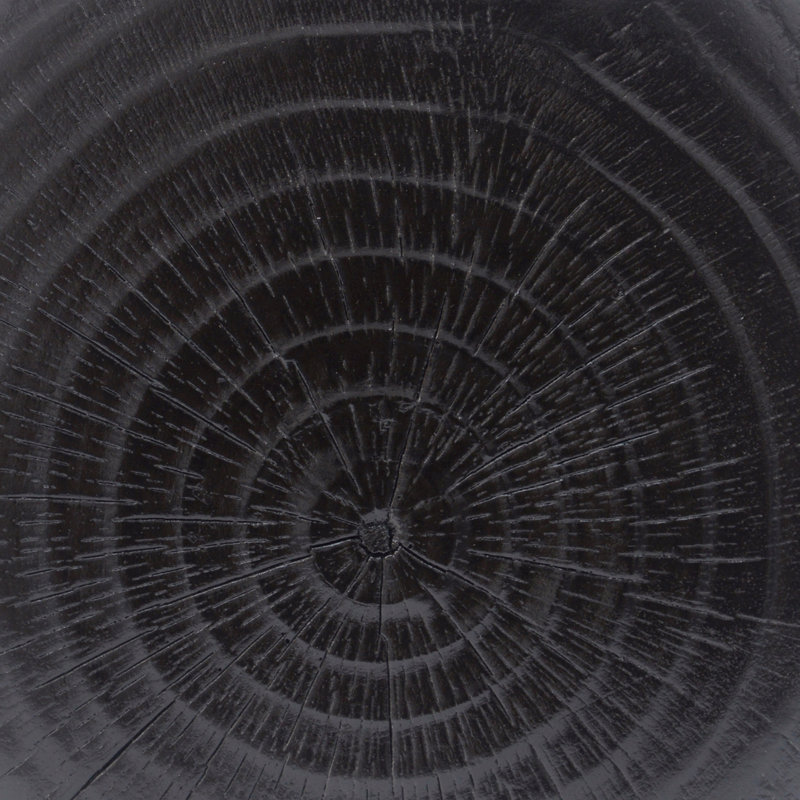 Table d'appoint Mgo Hollow, texture de bois, Noir