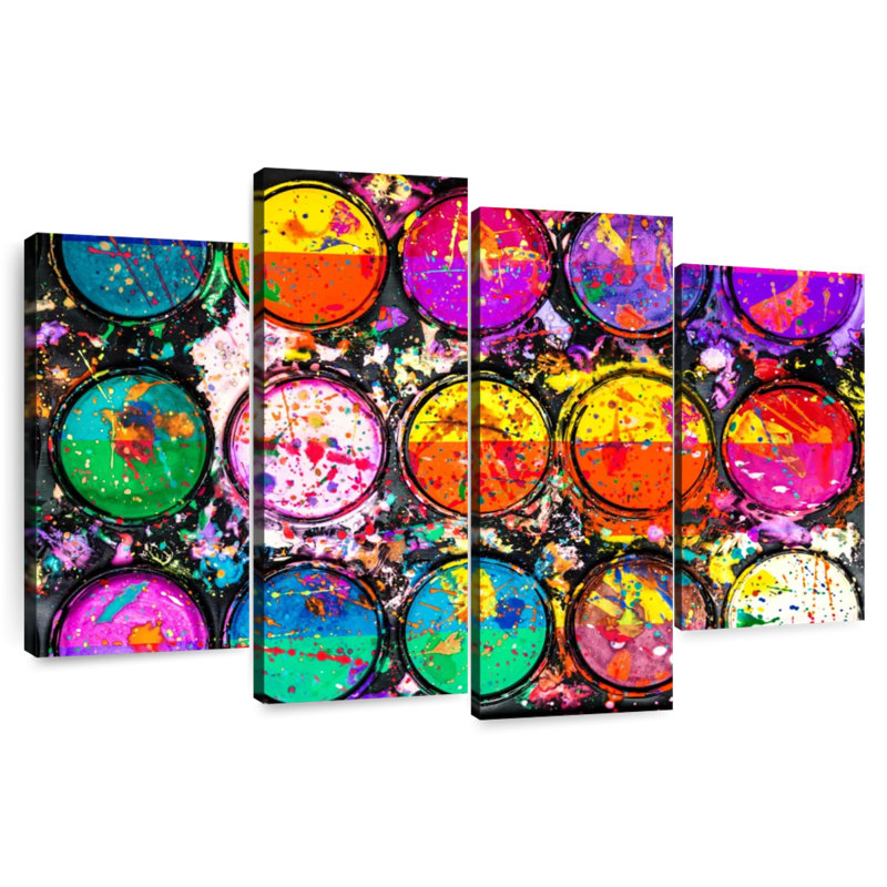 Palette d'aquarelles Senne, H 27 po x l 43 po