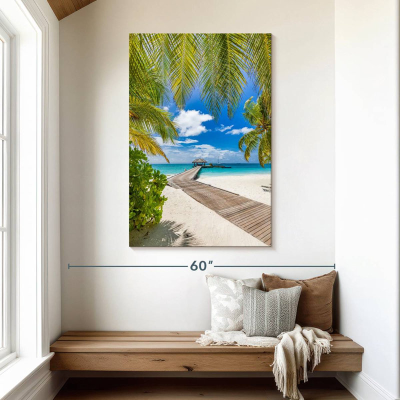 Maldives seaside dock Aletra, H 48 po x l 32 po