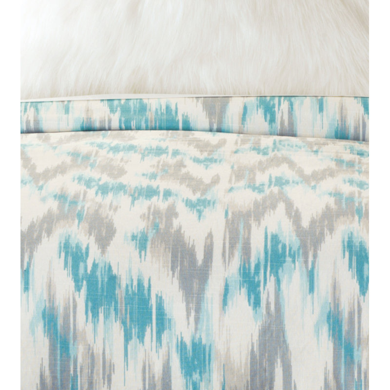 Édredon en coton Eloise Ikat, Édredon grand, Faufilé à la main