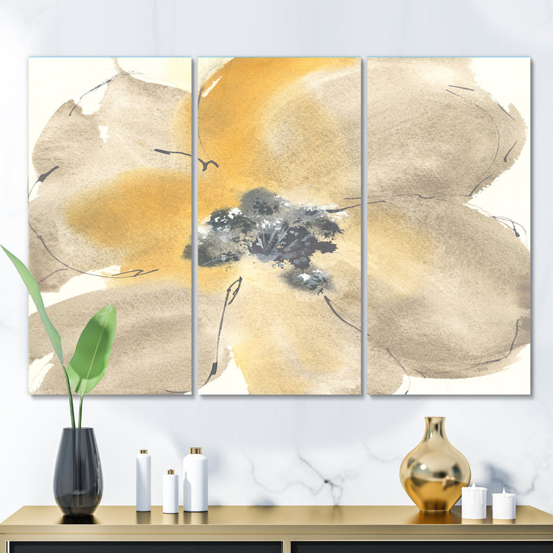 « glam fleur tons i », reproduction d’image multi-pièces sur toile, H 40 po x l 60 po x P 1 po