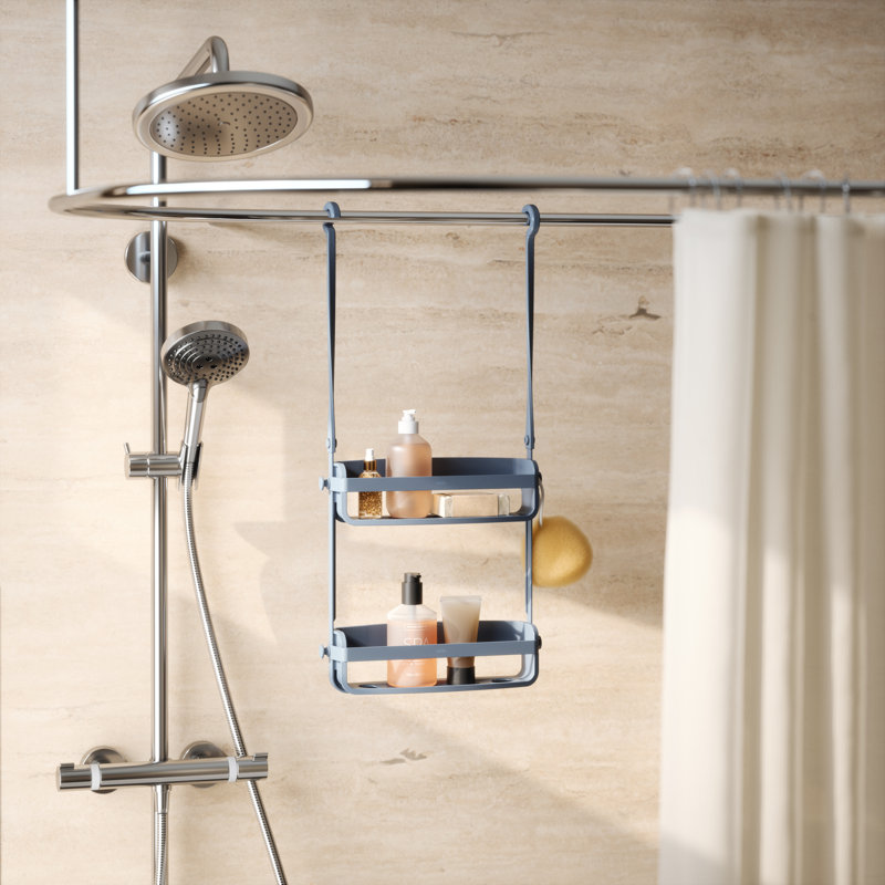 Slate Blue Wall Mount Plastic Shower Caddy