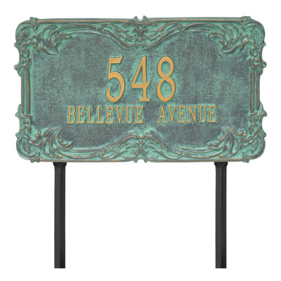Signature Series 2-Line Lawn Address Sign