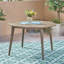Table d'extérieur 48,61 "en bois, gris, avec des lignes modernes carrées, eau, utilisation