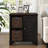 End Table Side Table with a shutter style design.With two woven grass baskets
