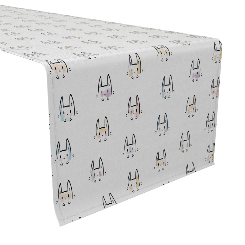 Rectangular Cotton Twill Table Runner, 108" x 16"