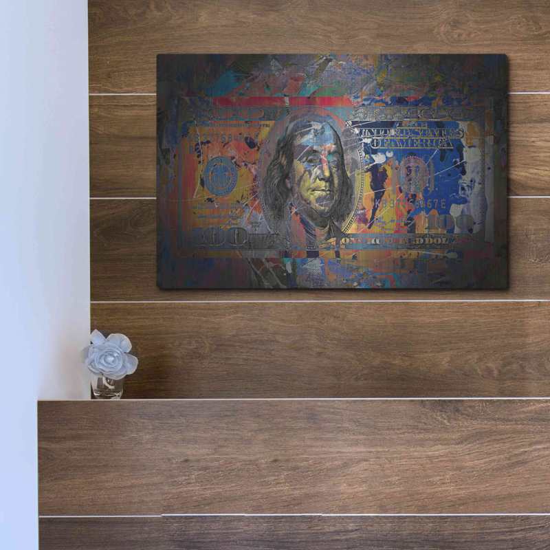 «Benjamin's H Cents», art mural en métal, H 12 po x l 16 po