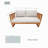 Baryn Acacia Patio Loveseat With Cushions