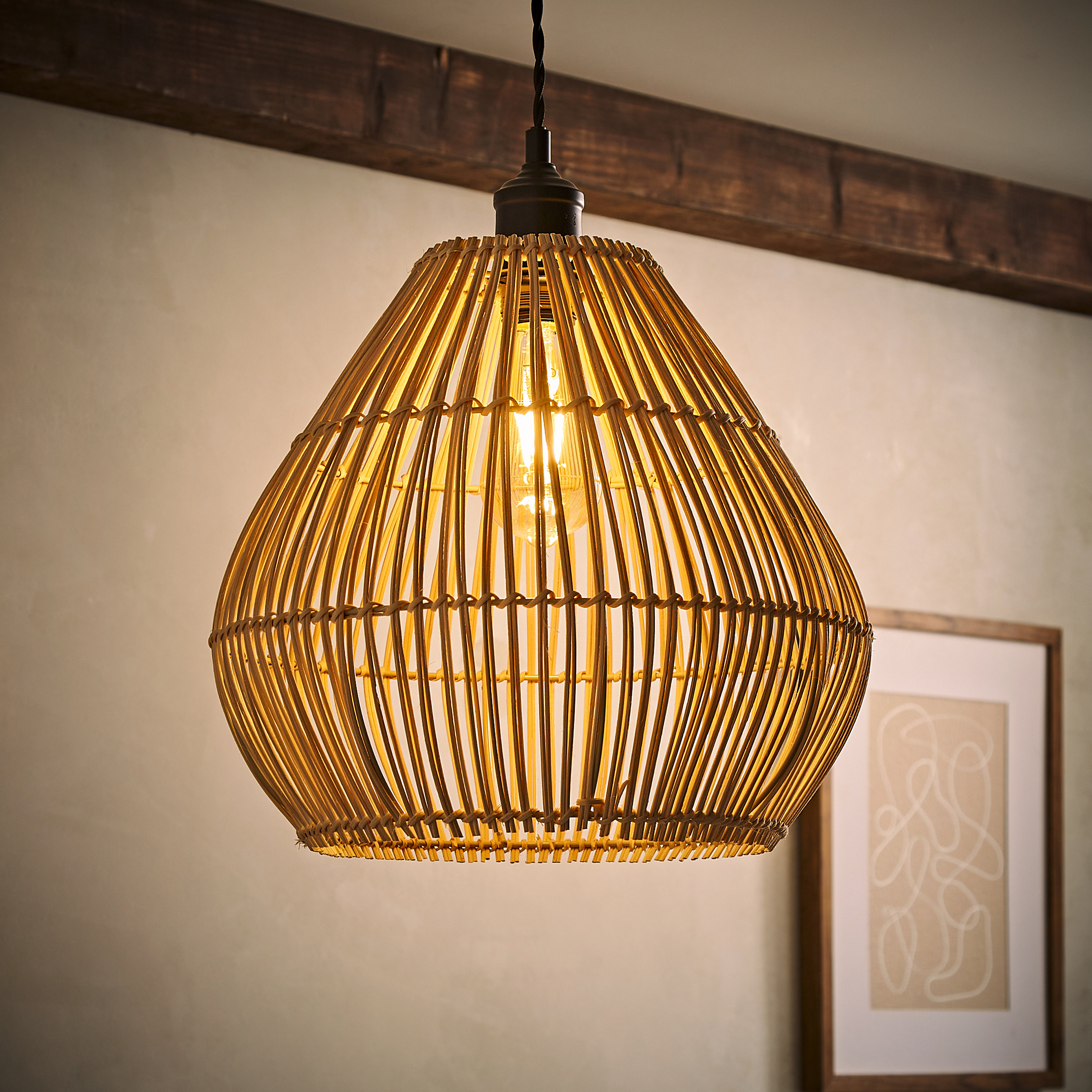 Bay Isle Home Vine Natural Rattan Teardrop Pendant Shade & Reviews ...