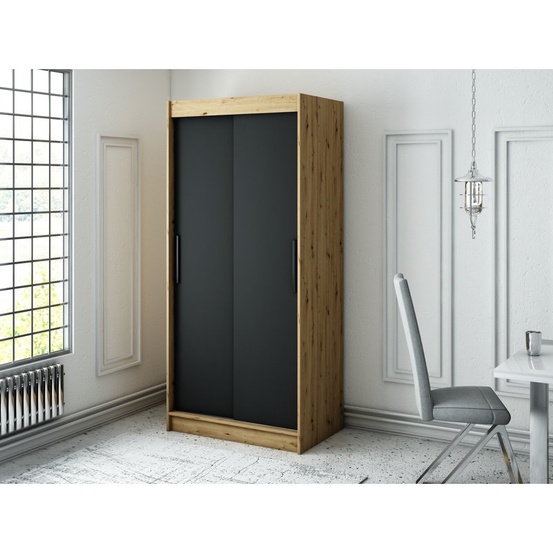 Logansport 2 Door Manufactured Wood Wardrobe, 200cm H x 100cm W x 62cm D