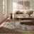 Tincie Bohemian Medallion Charcoal / Brown Wool Blend Area Rug-987756565-987756587