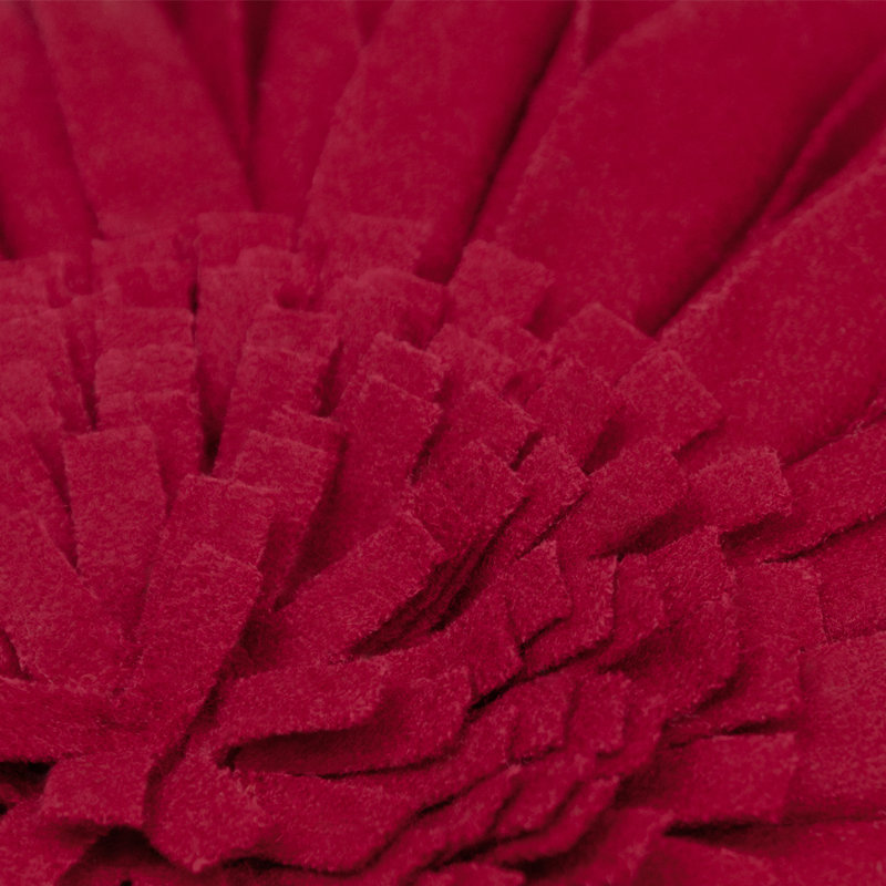  Housse et insert de coussin décoratif en tournesol Appliqued, Rouge - laine, Carré 14 po