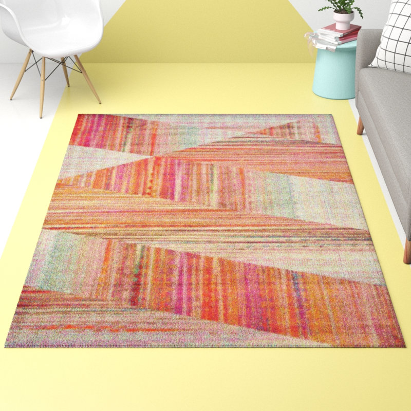 Haelf Abstract Indoor Rug, Rectangle 4'1" x 6'1"