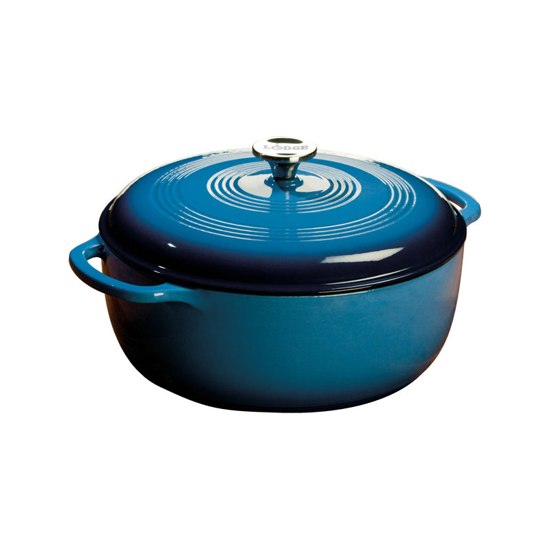Blue Enameled Cast Iron 7.5 Quart Dutch Oven