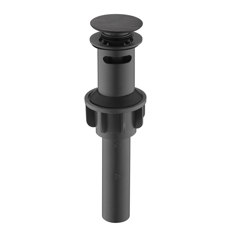 Drain escamotable pour lavabo de salle de bain avec trop-plein Prevalent, Bronze huilé
