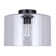 Sofea 1 Light Flush Mount With Matte Black Finish And Clear Shade