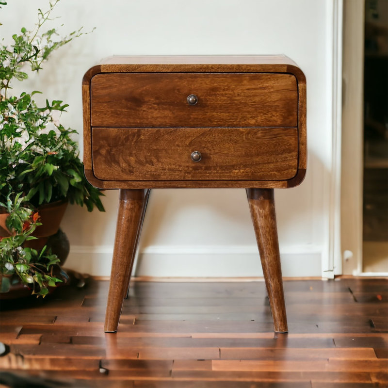 Firger 45cm W Solid Wood Bedside Table