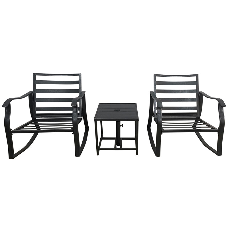 Chaise berçante Watertliet, théière et table