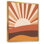 «Retro Terracotta Sun Midcentury Landscape» sur toile